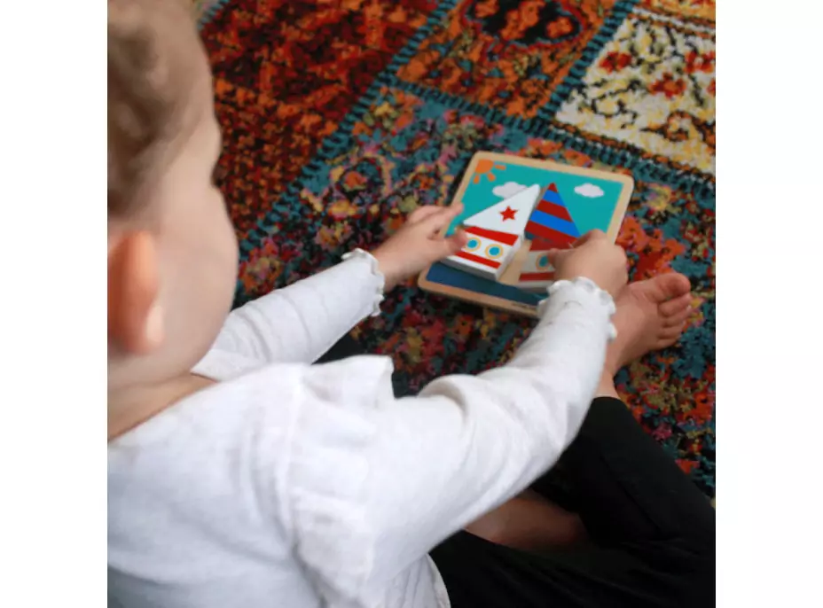 Bigjigs Toys Vkladacie puzzle Plachetnica