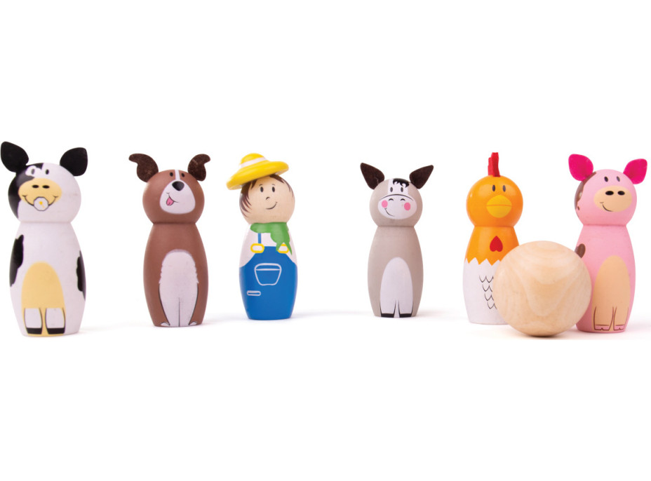 Bigjigs Toys Drevené kolky farma