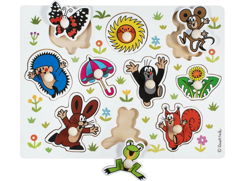 Detoa Drevené vkladacie puzzle Krtko veľké