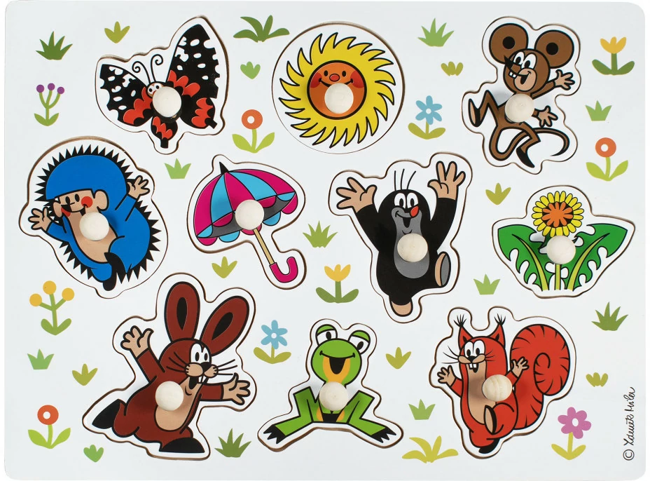 Detoa Drevené vkladacie puzzle Krtko veľké