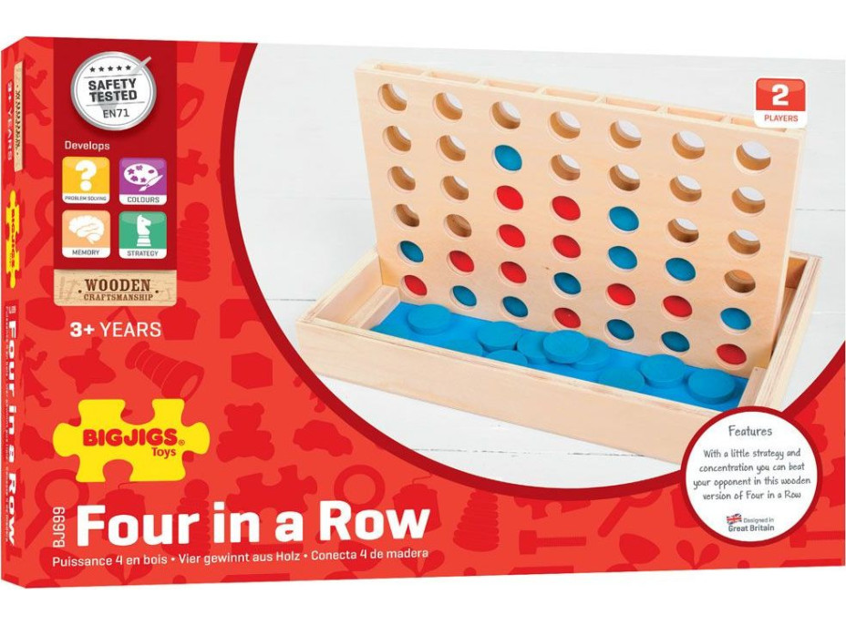 Bigjigs Toys Štyri v rovine