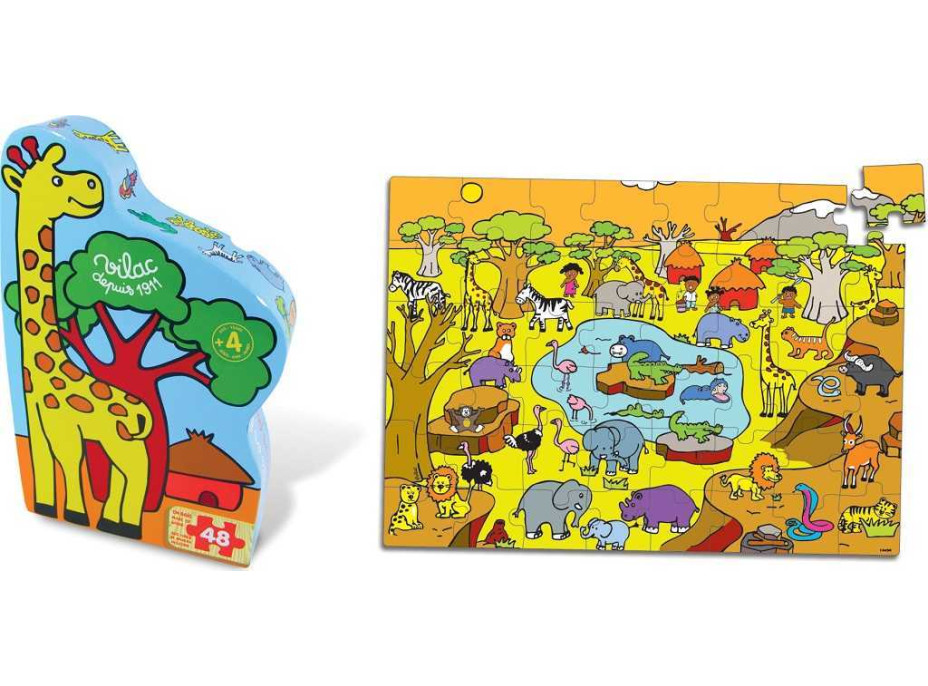 Vilac Drevené puzzle Savana