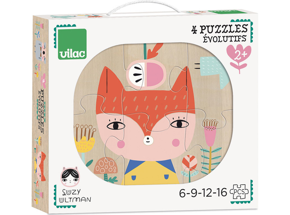 Vilac Drevené puzzle rozvíjajúci sa príbeh