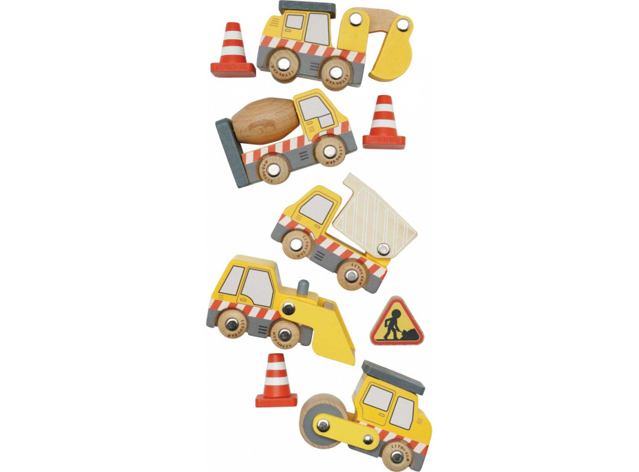 Le Toy Van Set stavebných strojov