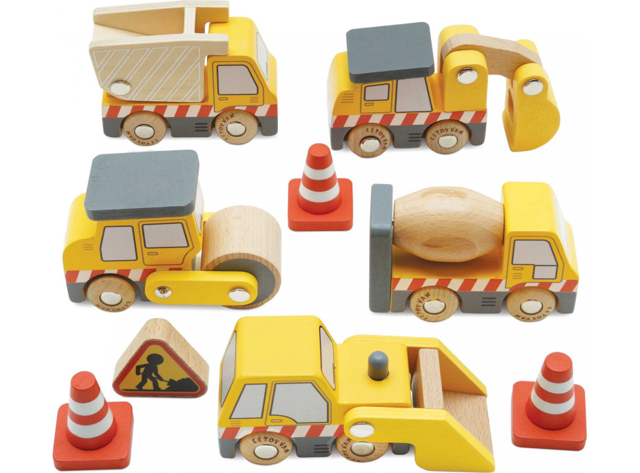 Le Toy Van Set stavebných strojov