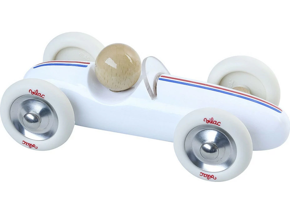 Vilac Drevené auto veľké Grand prix vintage biele