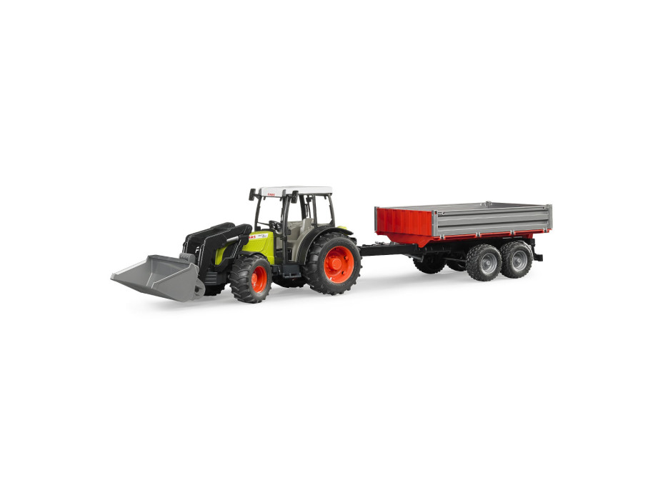 Bruder Traktor CLAAS Nectis 267F s nakladačom a prívesom