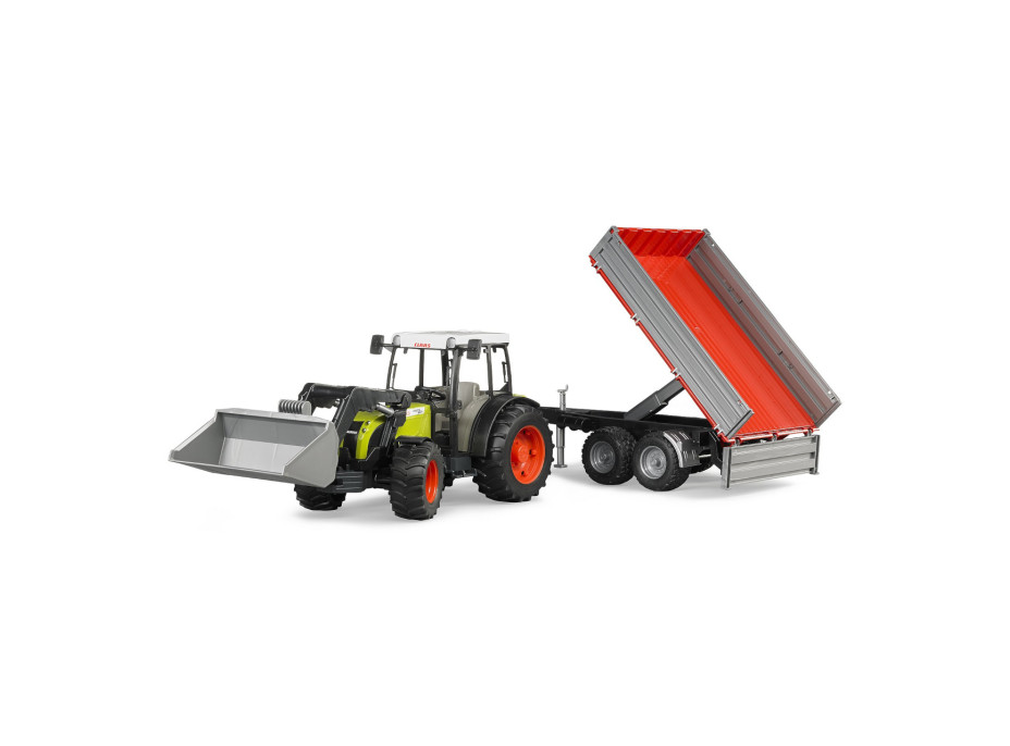 Bruder Traktor CLAAS Nectis 267F s nakladačom a prívesom