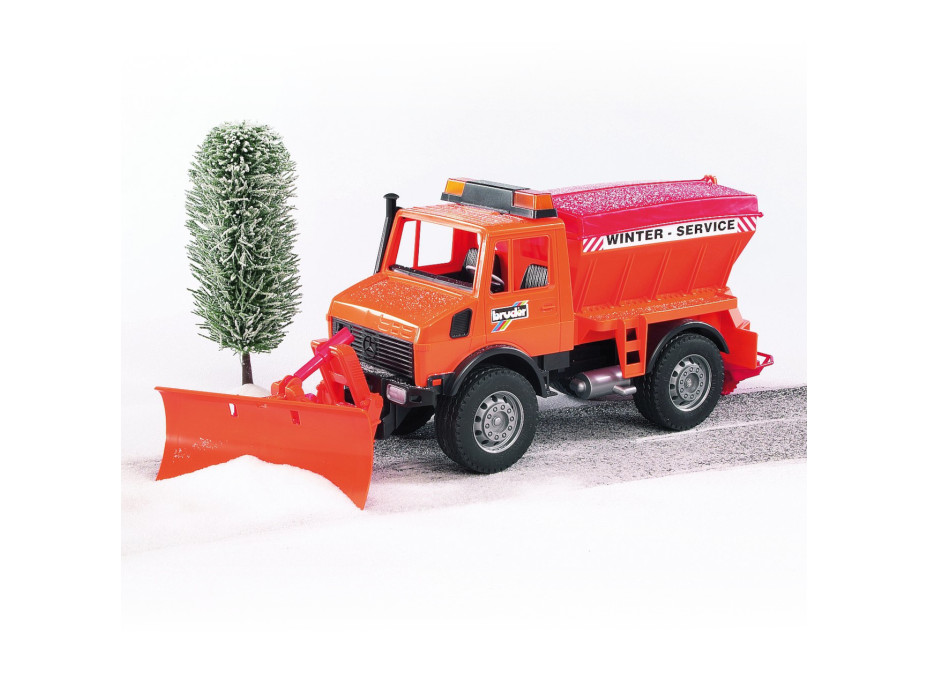 Bruder Mercedes Benz UNIMOG Sypač s radlicou