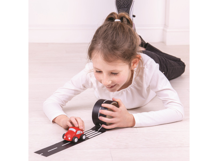 Bigjigs Toys Lepiaca páska cesta s autíčkom