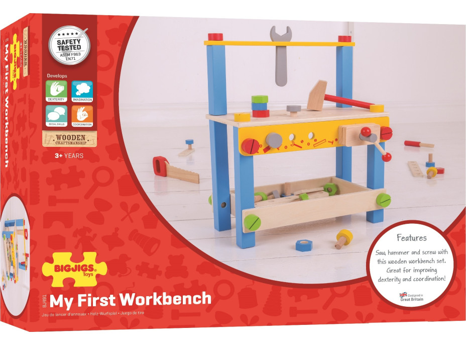 Bigjigs Toys Môj prvý pracovný stôl