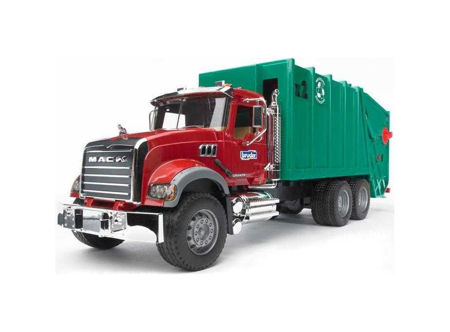 Bruder Nákladné auto MACK Granit smetiarsky zelený