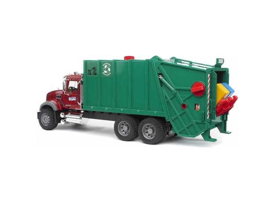 Bruder Nákladné auto MACK Granit smetiarsky zelený