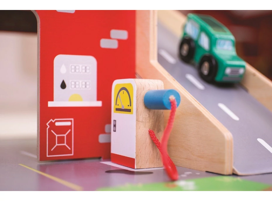 Bigjigs Toys Garáž s parkoviskom