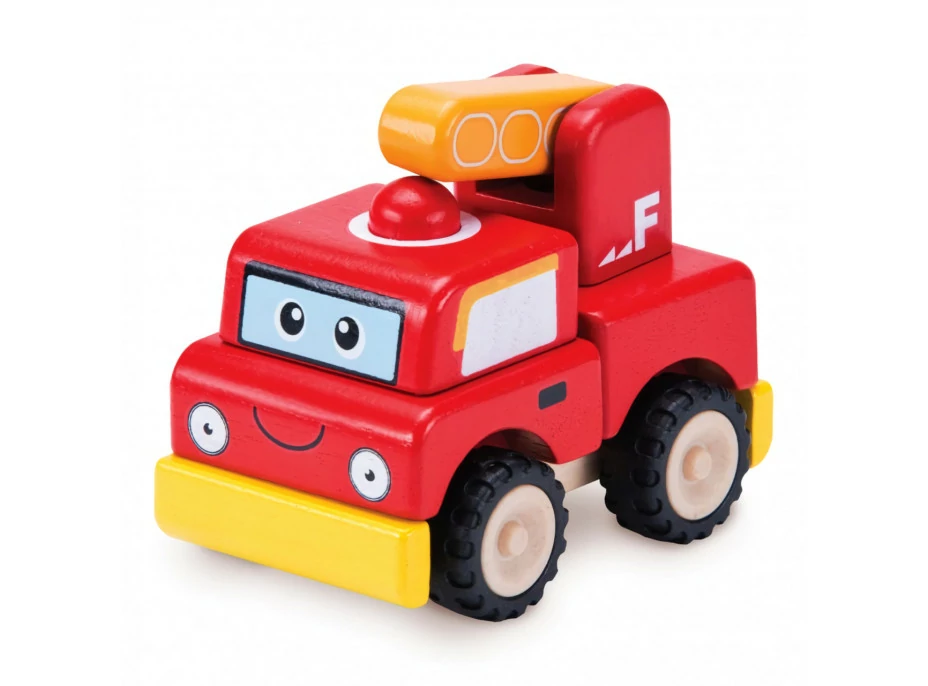 Wonderworld Drevený mini hasičský automobil