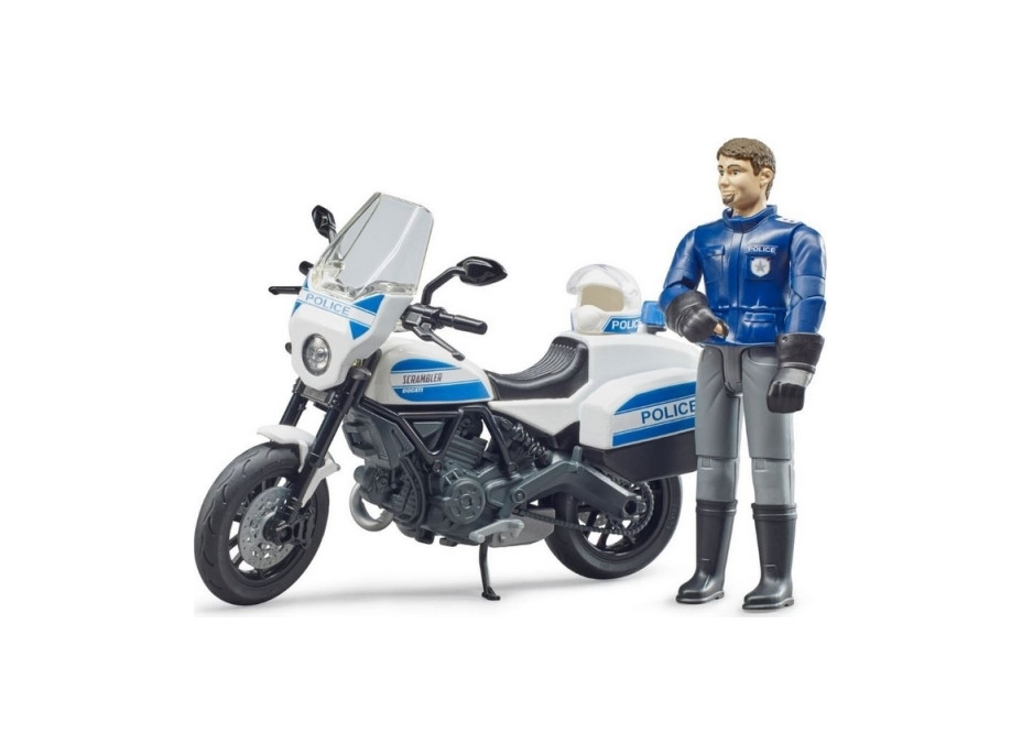Bruder BWORLD policajný motocykel Ducati Scrambler s jazdcom