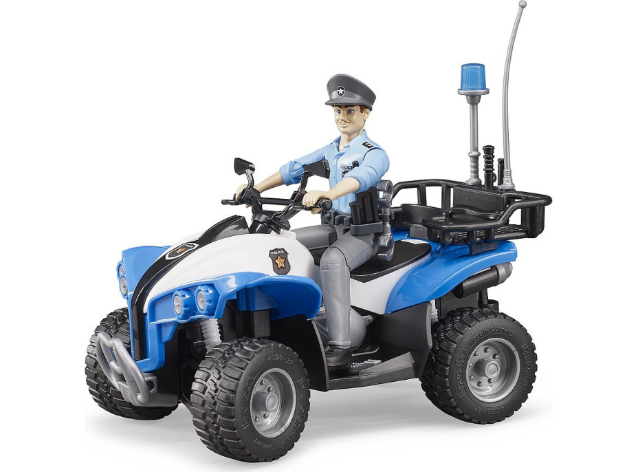Bruder BWORLD modrá štvorkolka polícia s figúrkou