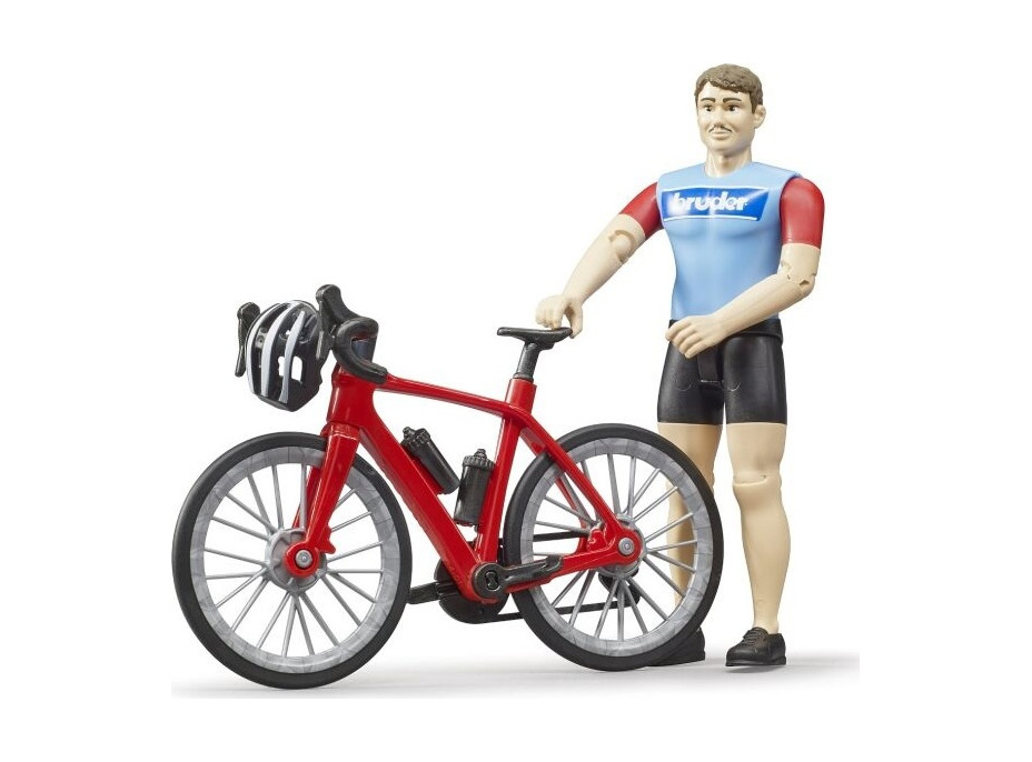 Bruder Cestný bicykel s figúrkou cyklistu