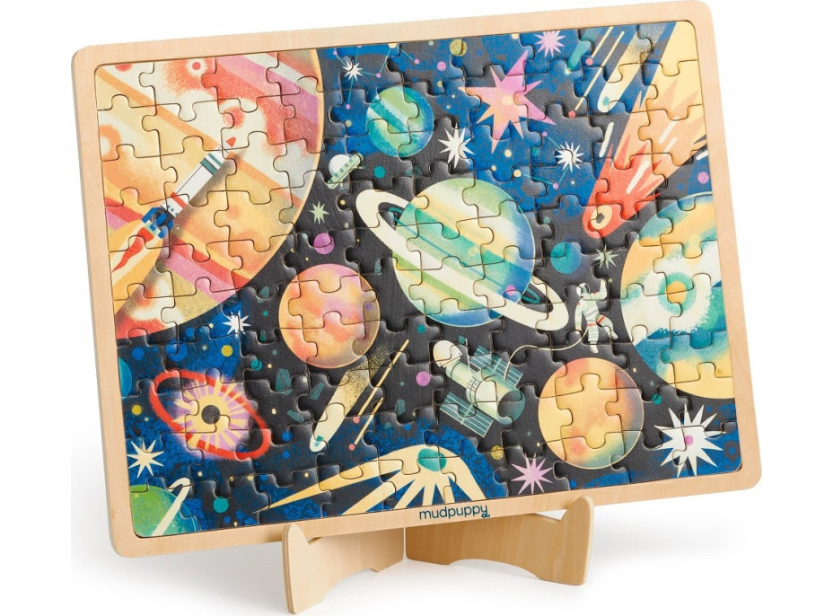 Mudpuppy Drevené puzzle Vesmírna misia 100 dielikov