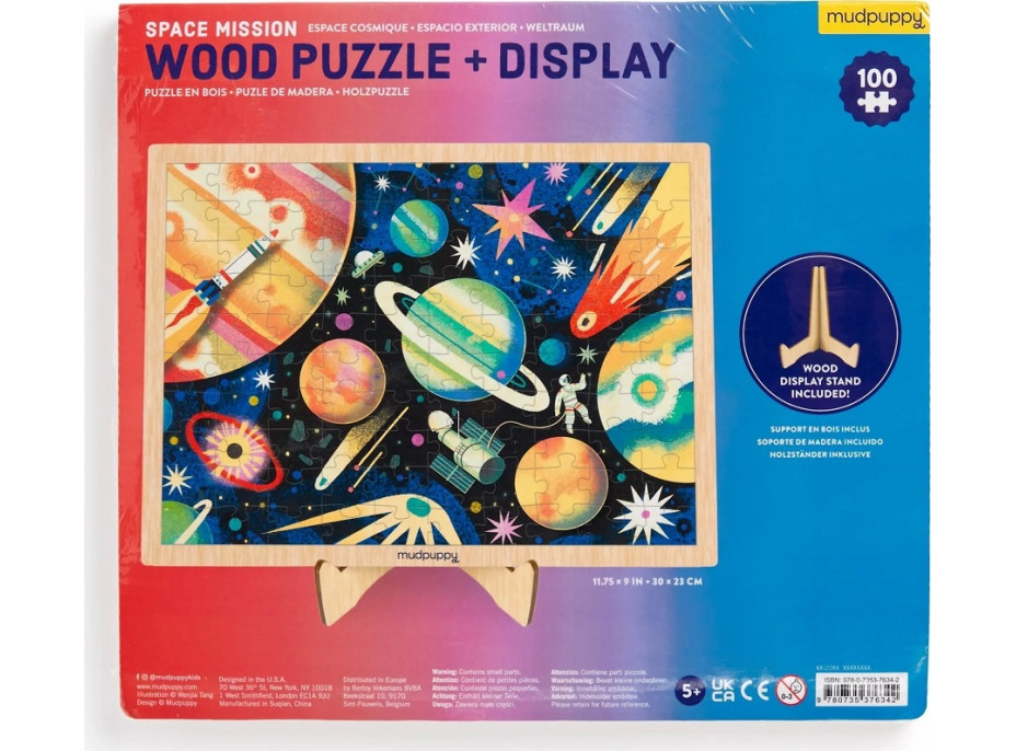 Mudpuppy Drevené puzzle Vesmírna misia 100 dielikov