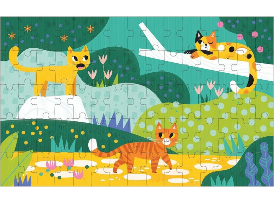 Mudpuppy Puzzle Lentikulárne Mačky malé a veľké 75 dielikov
