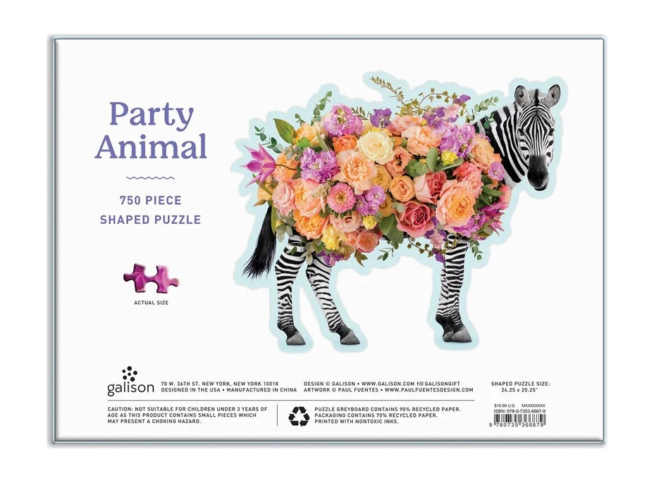 Galison Puzzle Párty zviera 750 dielikov