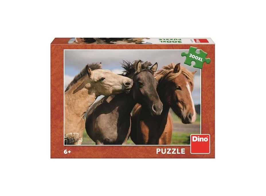 Dino Puzzle Farebné kone 300 XL dielikov