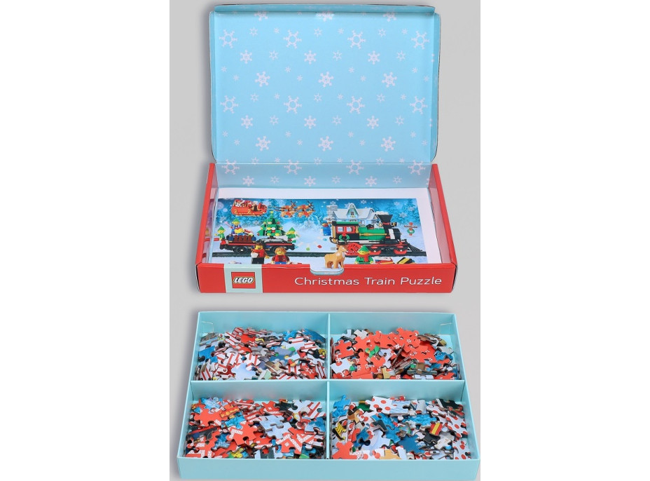 Chronicle Books Puzzle LEGO® Vianočné puzzle vlak 4x100 dielikov