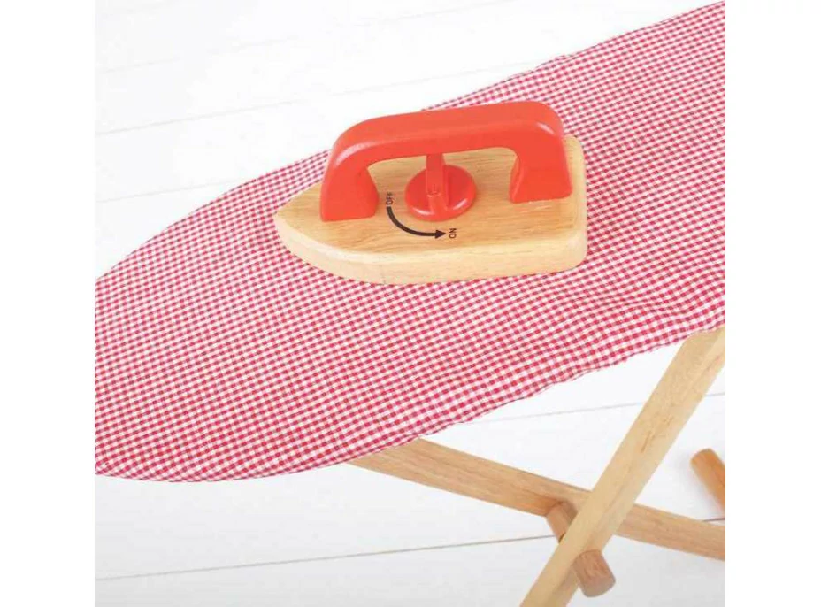 Bigjigs Toys Drevená žehliaca doska so žehličkou
