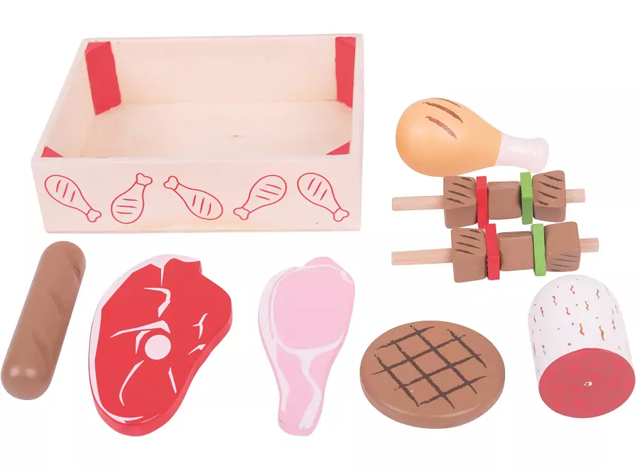 Bigjigs Toys Drevené údeniny v krabičke