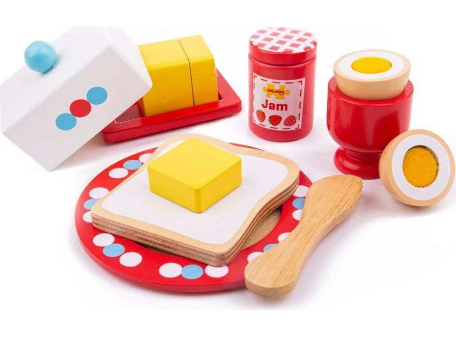 Bigjigs Toys Drevený set raňajky