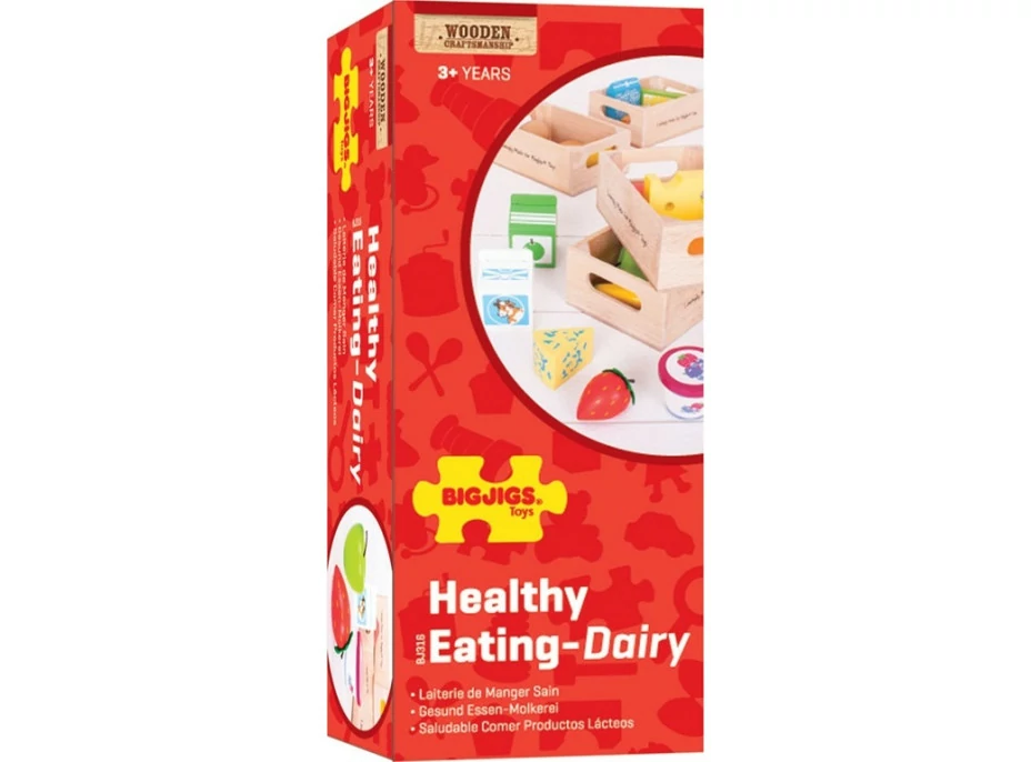Bigjigs Toys set zdravých potravín v štyroch krabičkách 2