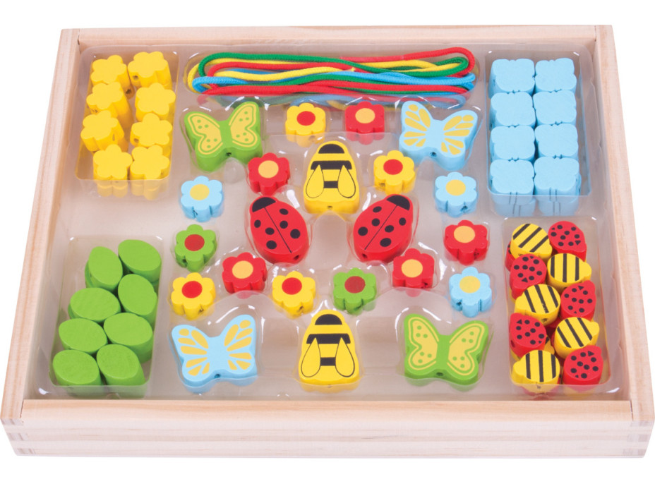 Bigjigs Toys Navliekacie korálky Lúka