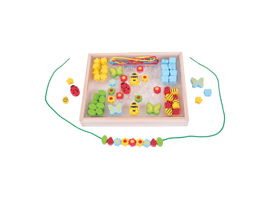 Bigjigs Toys Navliekacie korálky Lúka