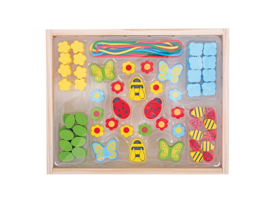 Bigjigs Toys Navliekacie korálky Lúka