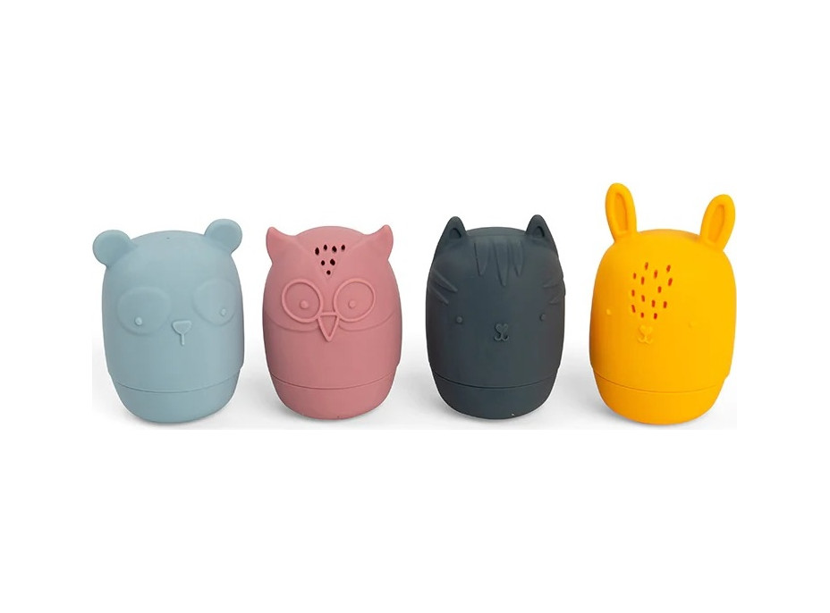 Bigjigs Toys Silikónové mačkacie zvieratká do kúpeľa