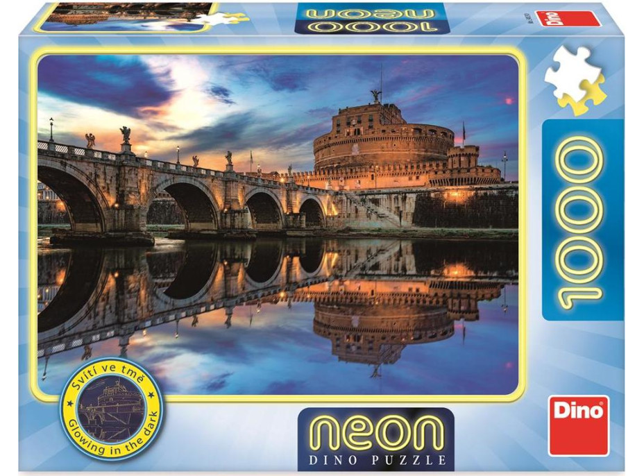 Dino Puzzle neónové Anjelský hrad 1000 dielikov