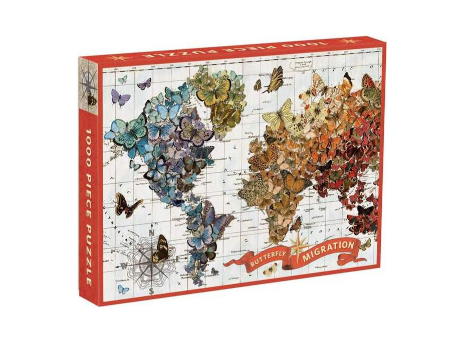 Galison Puzzle Migrácia zlatého motýľa Wendy 1000 dielikov