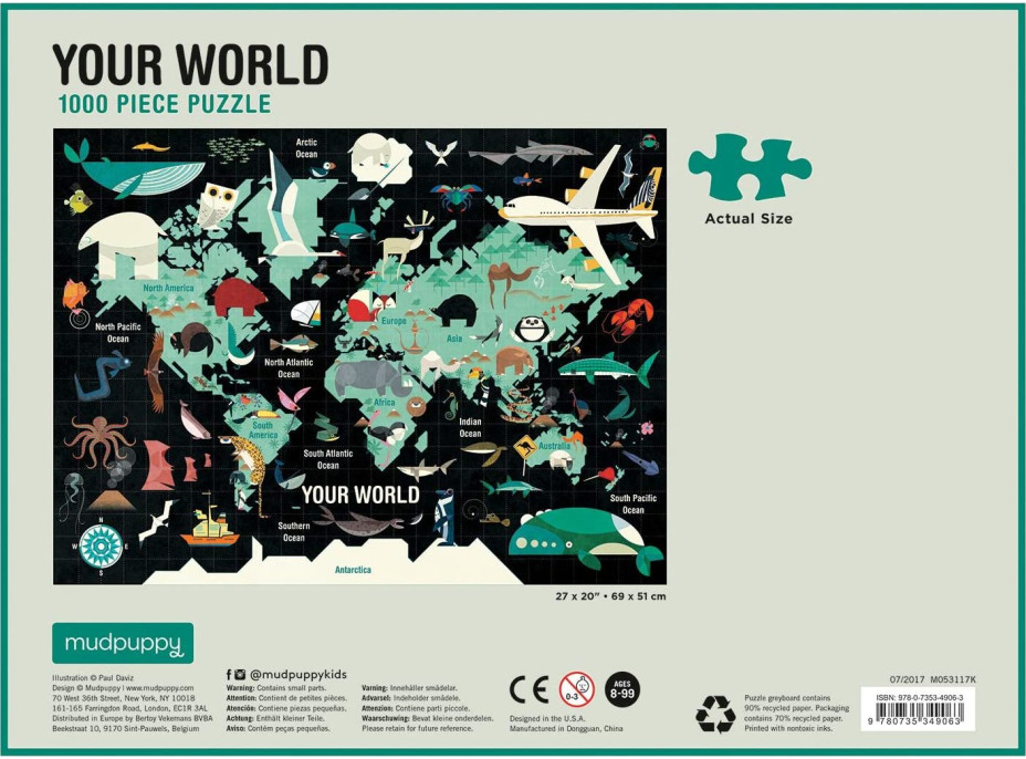 Mudpuppy Puzzle Váš svet 1000 dielikov