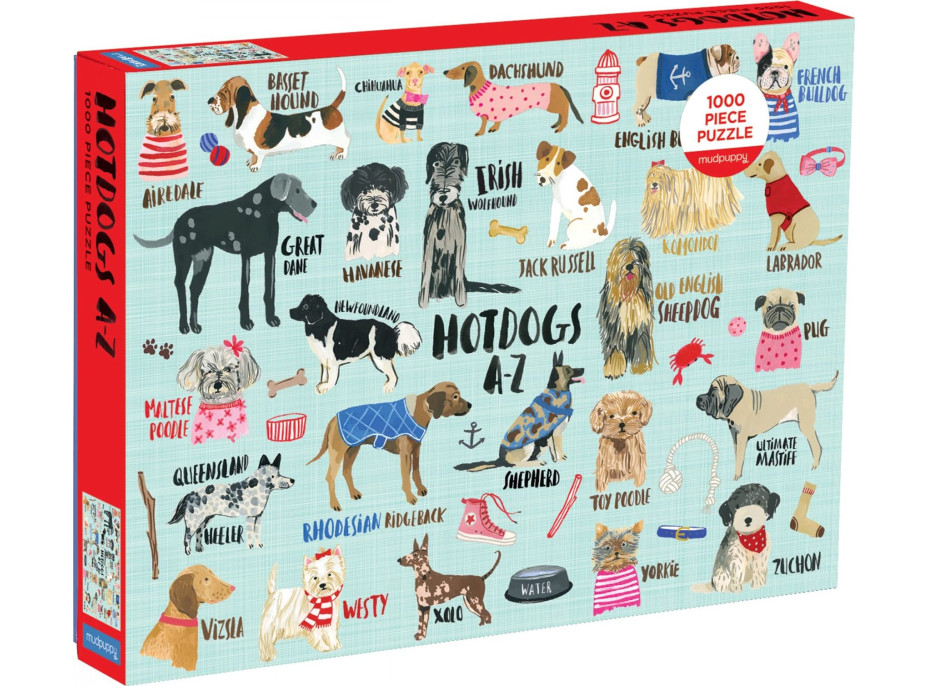 Galison Puzzle Hot dogs AZ 1000 dielikov