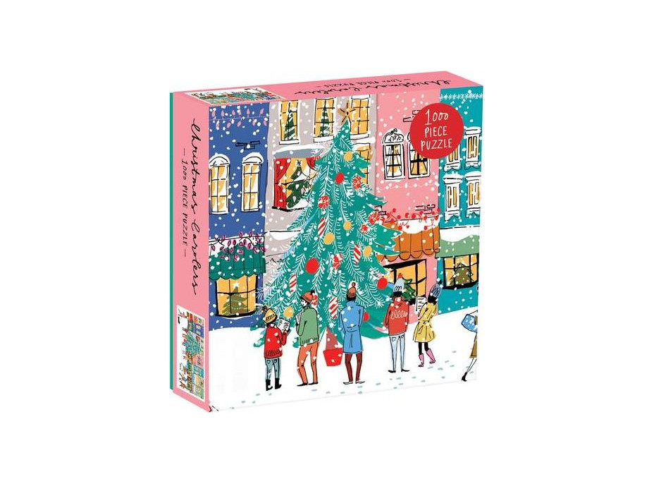 Galison Puzzle Vianoční koledníci 1000 dielikov