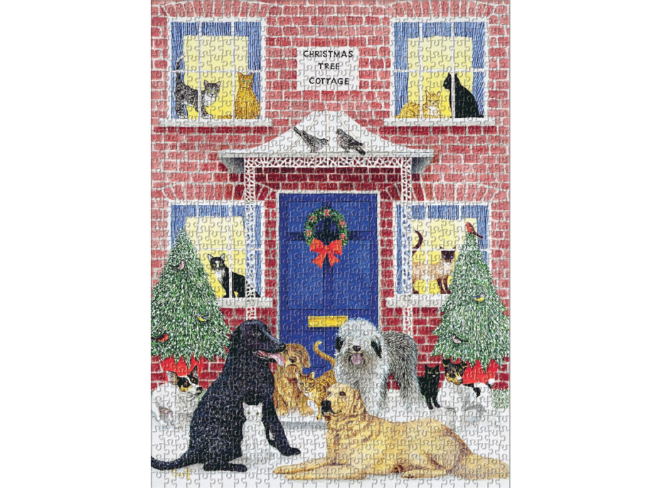 Galison Puzzle Vianočná chalúpka 1000 dielikov