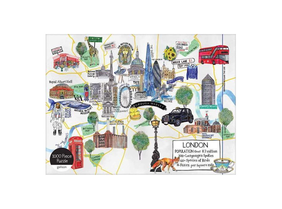 Galison Puzzle mapa Londýna 1000 dielikov