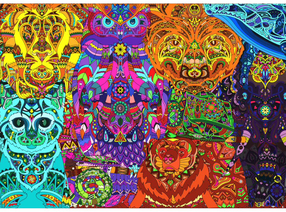 Brain Tree Puzzle Kmeňové zvieratá 1000 dielikov