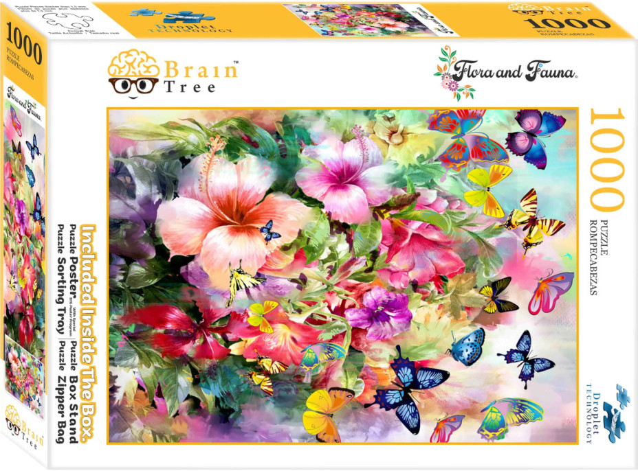 Brain Tree Puzzle Kvety a motýle 1000 dielikov