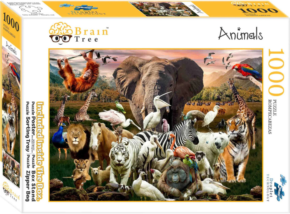 Brain Tree Puzzle Zvieratá 1000 dielikov