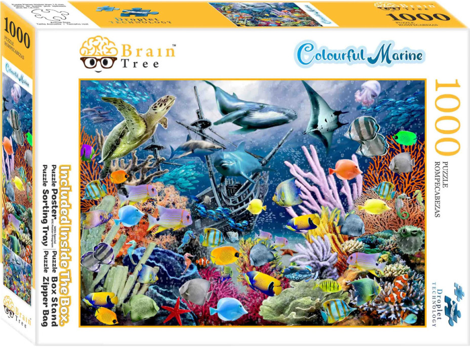 Brain Tree Puzzle Pestré more 1000 dielikov