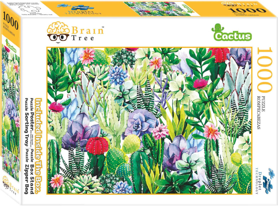Brain Tree Puzzle Kvitnúce kaktusy 1000 dielikov