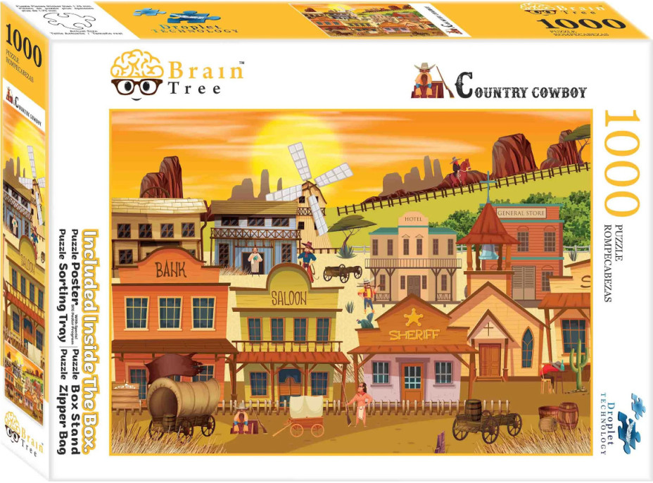 Brain Tree Puzzle Westernové mestečko 1000 dielikov