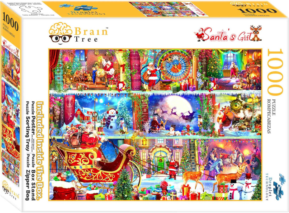 Brain Tree Puzzle Santove darčeky 1000 dielikov